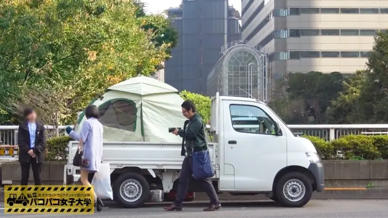 Title: A College Girl with a Job Offer at a Fashion Company is an Extreme Masochist!? Chapter: Exploring Fantasies with a Short-haired Girl in a Truck Tent - Private College Dating Report.029 - She confesses: I am addicted to SM bars...