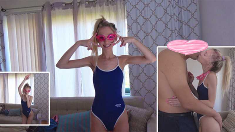 【無】金髪ポニーテールにスク水合わせたら最高のロリ天使になりました、しかもセックス大好きだし。中出し。【4K】