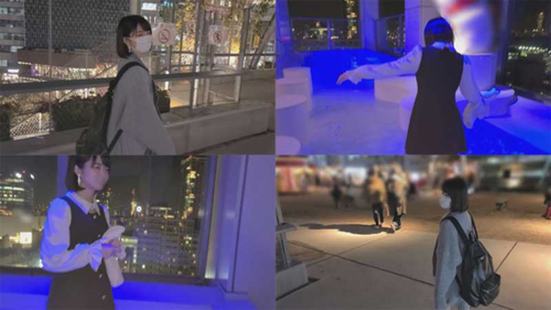 独占販売※完売⇒値上げ※ 剛毛☆清純系スレンダー美少女（２０）☆トイレでフェラ抜き⇒夜景の見える高層ホテルで連続生ハメセックス