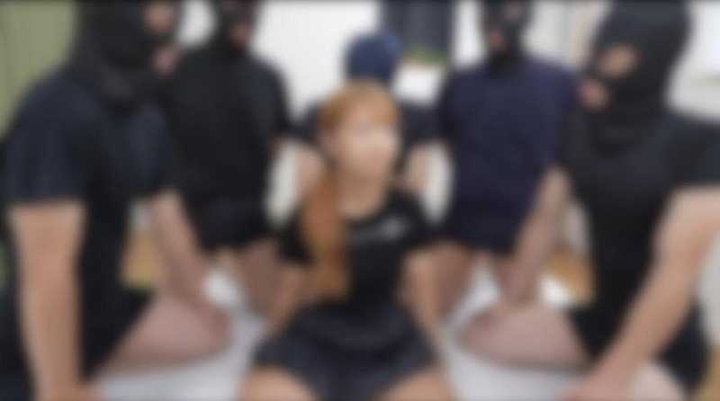 日間！【顔出し】【6P】パッと見1◯歳。出演がバレ無職に！！5本のペニスに絡まれ、ただひたすらに肉便器と化す。。。合法6P