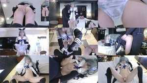 どでかビラビラ！スレンダー色白極上スリムボディ！脚バリ細っっ！！艦これ山風スカート無し痴女でえっち編