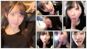 【新作】個撮）唾液とガマン汁が交りあったエロ汁を啜り散らかす黒髪ロングで清楚ビッチ感が増したアイドル級童顔美女のごっくんノーハンドフェラ。