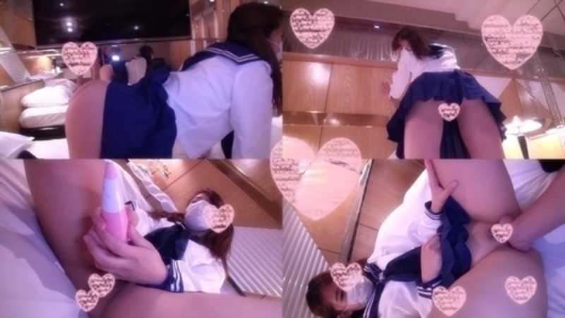 コスプレ・制服＆ツインテで気分は18歳にタイムスリップ～♪そして人生初イキ！悪いオジサンが中出ししちゃいました【個人撮影】