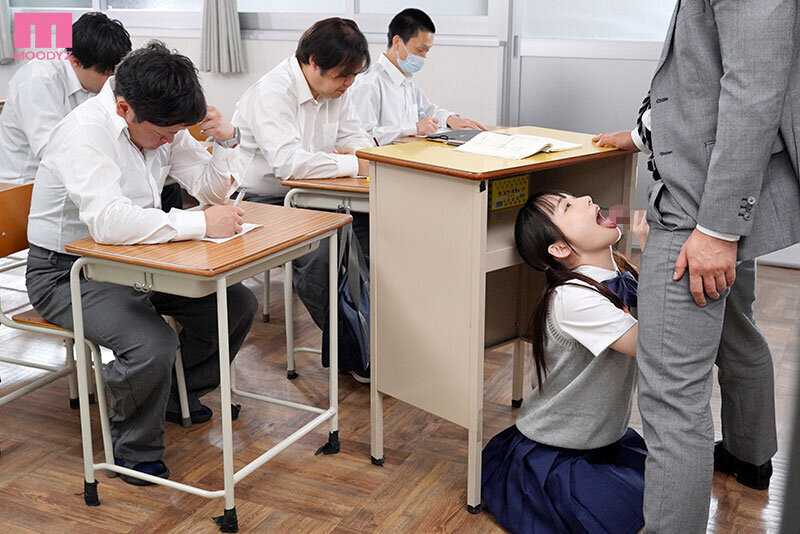 Teacher, please... I can't resist anymore. Being pleasured by you in various corners of the school, unable to make a sound... my heart is wavering. - Chihiro Miyazaki