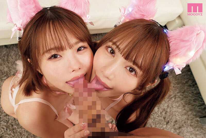 左右から舐められシャブられ超気持ちイイ！Wペロペロ同時舐めハーレムフェラBEST