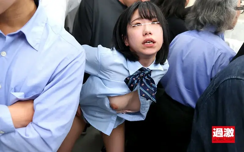 Short-haired schoolgirl gets roughly taken from behind, her hair pulled as she makes ahegao expressions in pure ecstasy