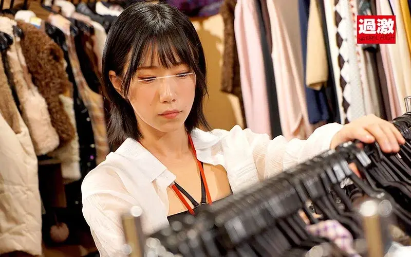 Part-time girl getting aroused with flushed face while serving customers 15