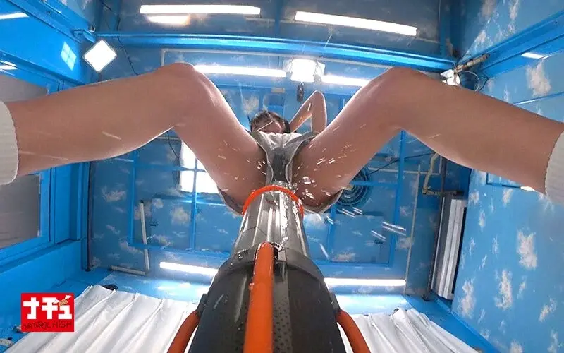 Magic Mirror Bus Incontinence Challenge - Direct Pelvic Pressure! Aim for 100 Squats with Vibrator Counter! Female Student After Club Activities Loses Control and Leaks in Spread Position