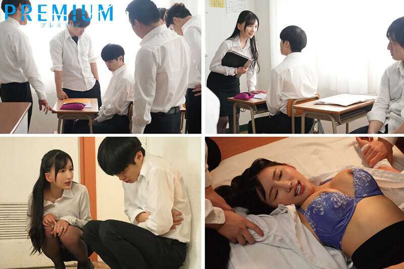 Karen-sensei, who had always protected me from bullying... I became the worst person by getting excited seeing her being violated repeatedly and even finishing inside her.[Origin]